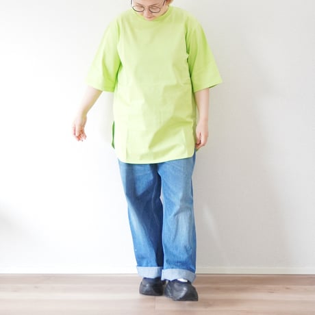 2色＊ユニセックス＊amne-アンヌ-JERSEY round hem tee / amn-CS-077