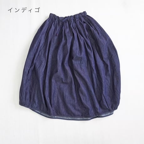 2色＊レディース＊TIGRE BROCANTE-ティグルブロカンテ-6オンスデニムバレルロングスカート
