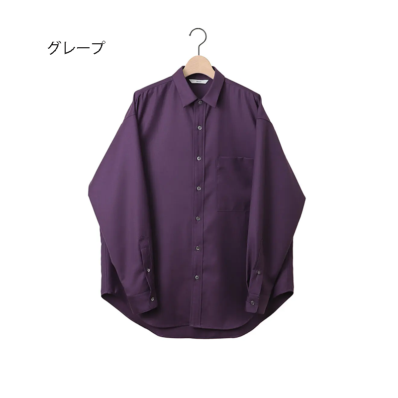 全２色＊ユニセックス＊amne-アンヌ-GABARDINE classic shirts /