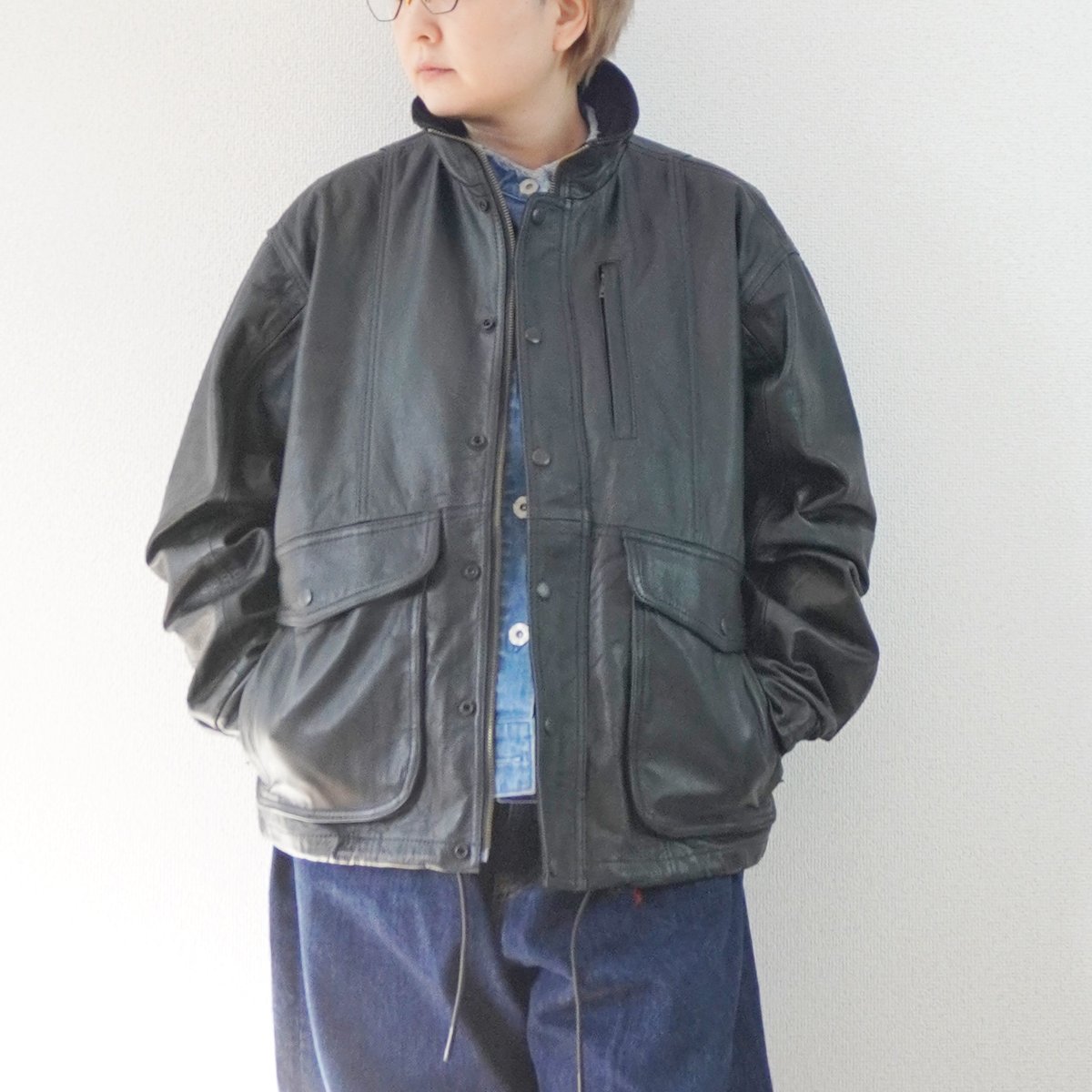 試着のみYoused Retro Baggies Jacket LLbean本革 fit=scale-down,w=1200