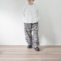 ＊ユニセックス＊Jawandi-ジャワンディー-サイタイパンツ/ブラックホワイト・インドネシアバティック/B