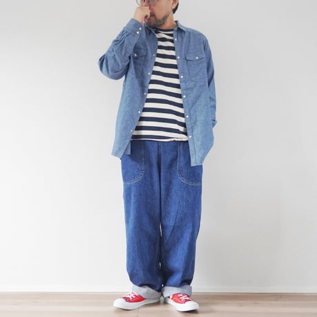＊ユニセックス＊ORDINARY FITS-オーディナリーフィッツ-CHAMBRY WESTERN SHIRTS/OF-S119-324