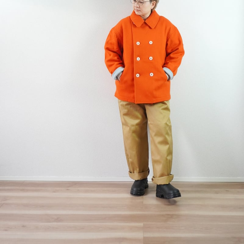 レディース＊快晴堂-軽いカットメルトン Pコート（1枚仕立て）43JK-47