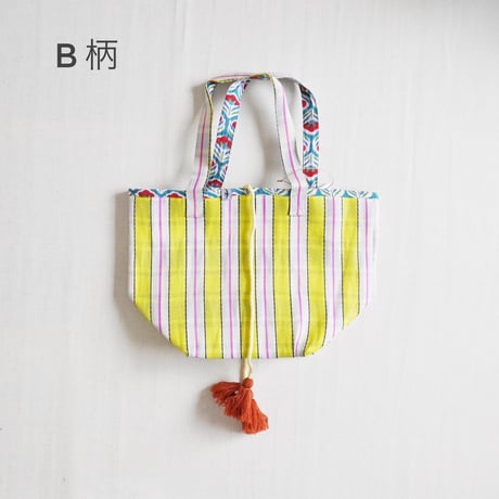 4色＊goods＊SLOWHANDS-スロウハンズ-MULTI STRIPE MESH  TOTE
