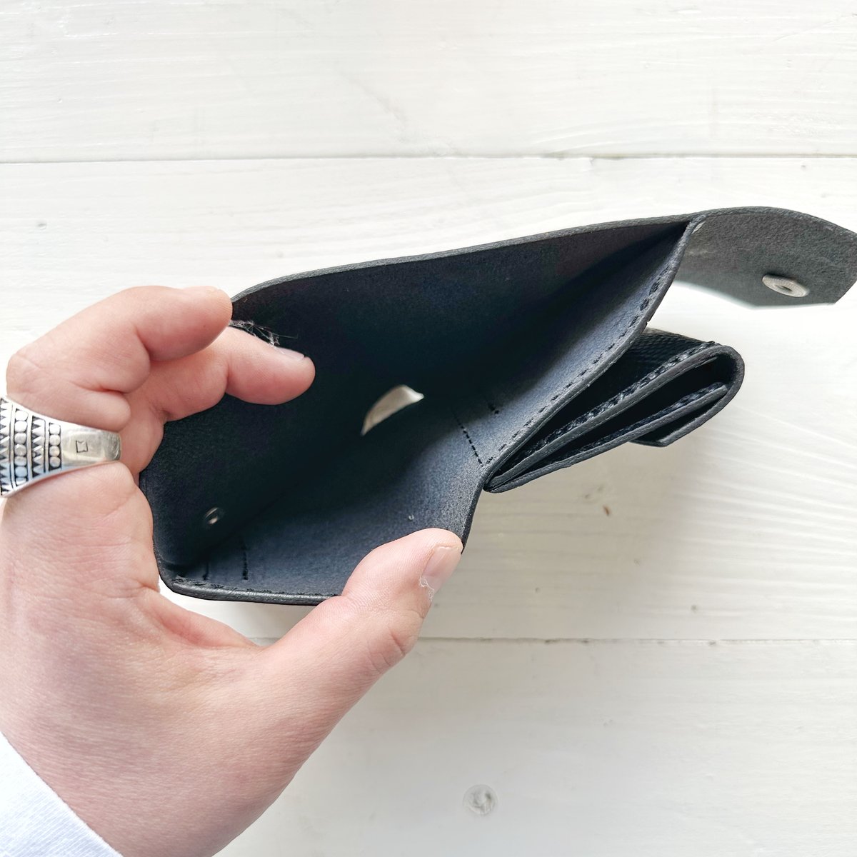 2色goods＊MASTER&Co.-レザー ウォレット リザード(トカゲ)型押し mc113