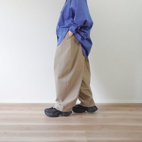 2色ユニセックス＊結 -yui-（ゆい）WIDE TUCK EASY TROUSERS（ワイド タック イージー トラウザー/YWTEP-010)