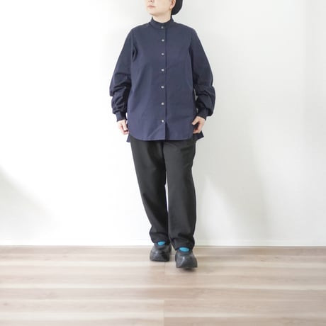 ２色＊レディース＊amne-アンヌ-BROAD frilled blouse / amn-SH-049 /ホワイト、ネイビー