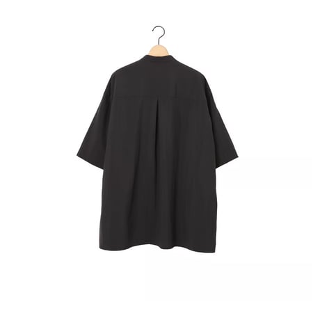 ＊ユニセックス＊ämne-アンヌ-NYLON park shirts / amn-SH-057 / ブラック