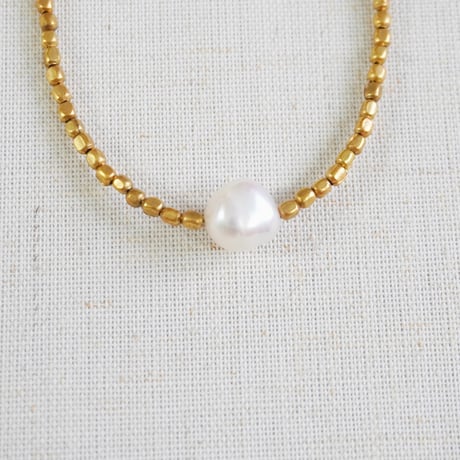 SLOWHANDS-スローハンズ-ネックレス　necklace beads with pearl