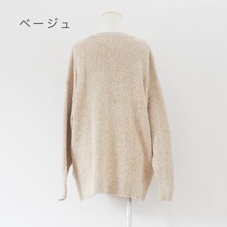 2色＊ユニセックス＊ORDINARY FITS-オーディナリーフィッツ-COTTON PULLOVER  KN005-125/ブラック、ベージュ