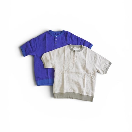 ユニセックス＊have a good day-ハブアグッドデイ-Linen henly s/s tee リネン ヘンリー 半袖Tシャツ