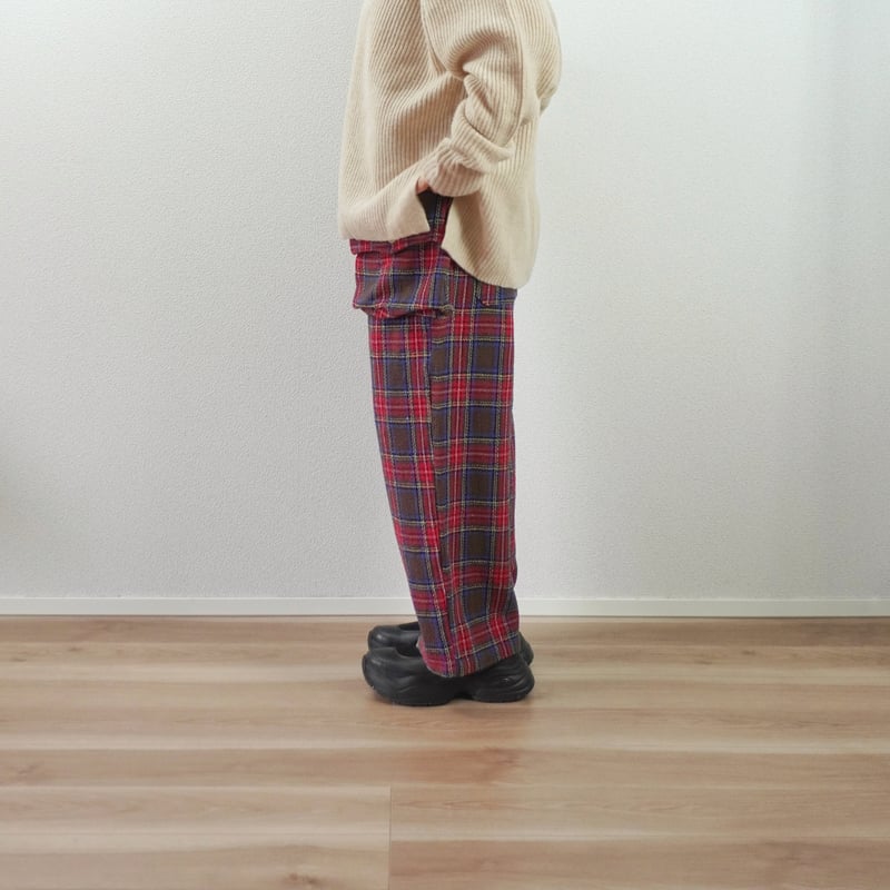 3色＊レディース＊快晴堂 - Girl'sタータンチェック・リラクシンWork