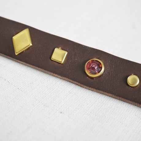 2色goods＊Re.ACT-Studs Narrow Belt/ブラック、ブラウン