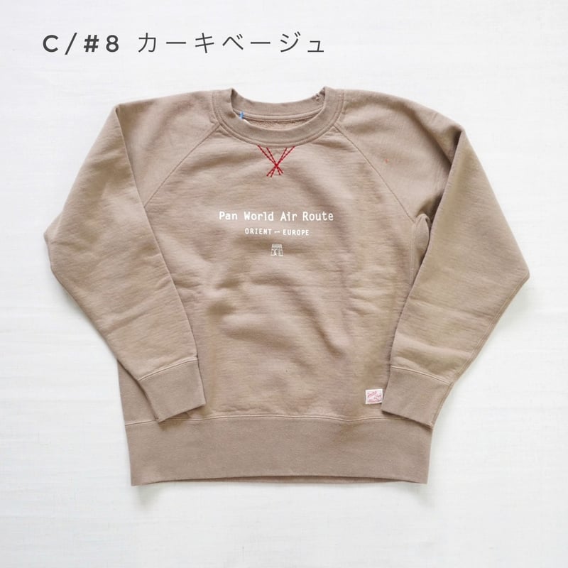 2色＊レディース＊快晴堂 -裏起毛ロゴトレーナー “Pan World Air Route