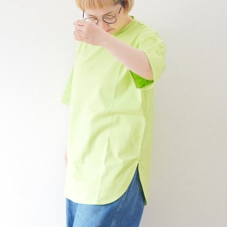 2色＊ユニセックス＊amne-アンヌ-JERSEY round hem tee / amn-CS-077