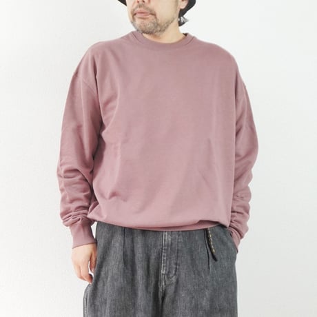 ユニセックス＊Nasngwam-ナスングワム-FLOWER EYES CREW SWEAT / スモークピンク