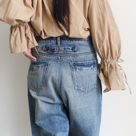 再入荷＊レディース＊ichi-イチ- Denim Sarrouel Pants デニムサルエルパンツ/A : LIGHT 201141