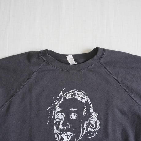 ＊ユニセックス＊[THRIFTY LOOK / スリフティルック] "STAY CURIOUS" RAGLAN CREW SWEAT/ブラック
