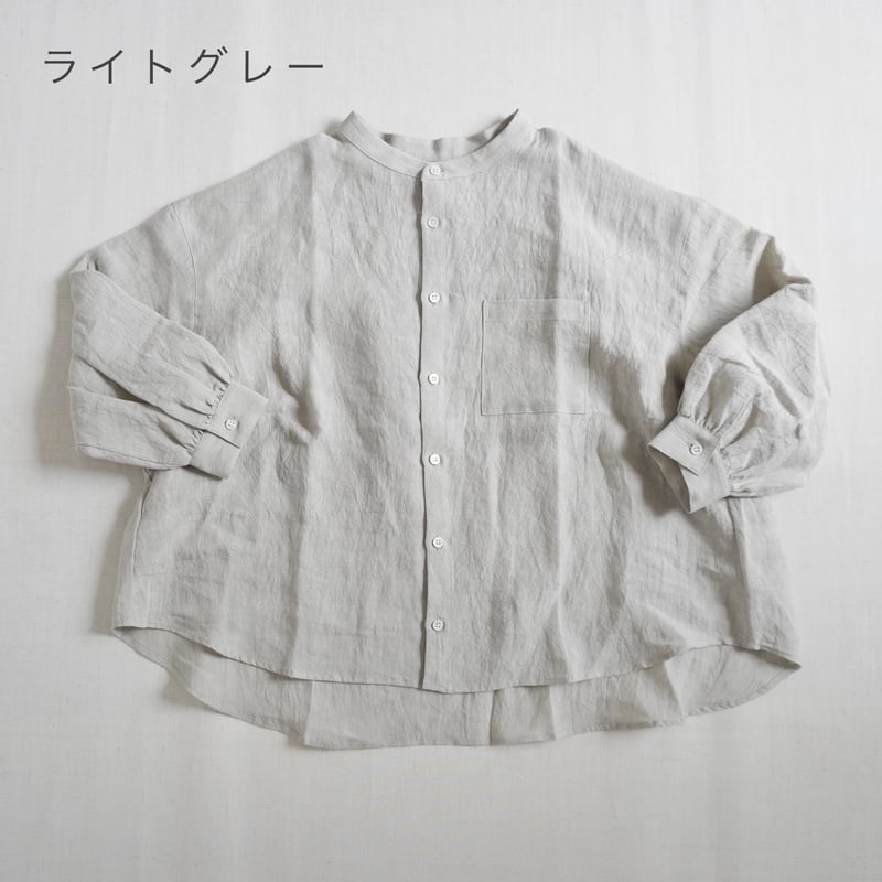 2色*レディース*Linen ya-リネンヤ-リネンワイドバンドカラー 2色*レディース*Linen ya-リネンヤ-リネンワイドバンドカラー