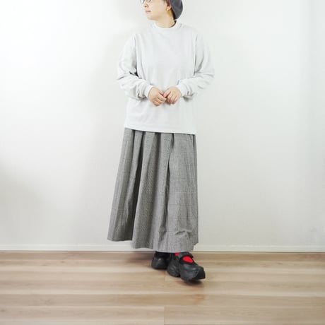 2色＊ユニセックス＊LA MOND-ラモンド-DRAWST MOCK NECK COTTON LONGTEE LM-C-207-CT