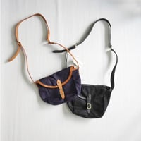 2色＊goods＊LIMONCHELLO-リモンチェロ-コットンキャンバスとレザーのコンビショルダーバッグ