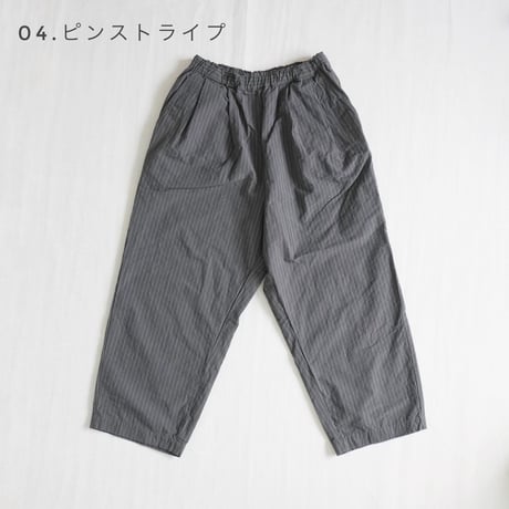 ＊レディース＊prit-プリット-コットンリネンウェザー近江晒加工 タックバギーパンツ P71607