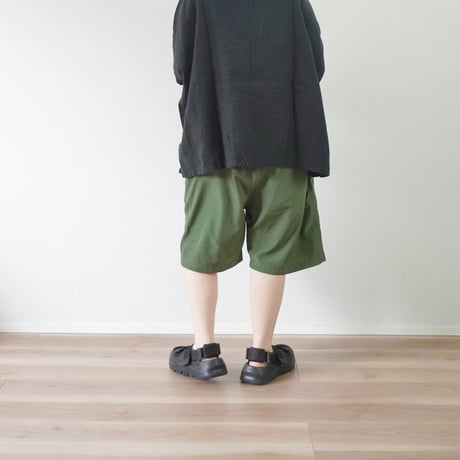 2色＊ユニセックス＊SLOWHANDS-スローハンズ-nylon×polyester stretch Treck Shorts