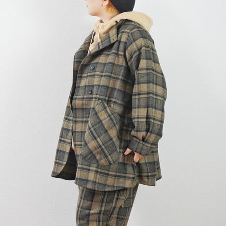 ＊ASCOT-アスコット-3つ杢チェック ルルンボトルネックジャケット