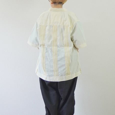 ＊ユニセックス＊BURLAP OUTFITTER 【バーラップアウトフィッター】- S/S GUAYABERA SHIRT/ ショートスリーブ ガヤベラ シャツ/オフホワイト