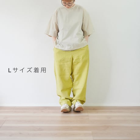 ＊ユニセックス＊TIGRE BROCANTE-ティグルブロカンテ-40リネンタゴサクパンツ /ピスタチオ