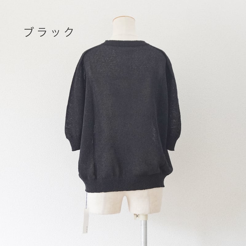 2色＊レディース＊Linenya-リネンヤ- as it is. 和紙混クルーネック