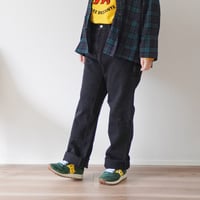 ＊ユニセックス＊YOUSED-ユーズド-DOUBLE BLACK PAINTER PANTS ブラック2度染めペインターパンツ