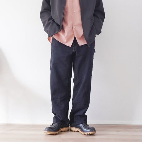 ＊ユニセックス＊YOUSED-ユーズド-DOUBLE BLACK PAINTER PANTS ブラック2度染めペインターパンツ