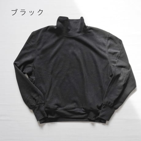 2色＊ユニセックス＊LA MOND-ラモンド-LOUNGE SUEDE HIGH NECK SWEAT LM-C-211