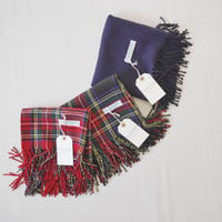 3色goods＊ ISLAND KNIT WORKS-アイランドニットワークス-チェック柄＆無地 フリンジスヌード