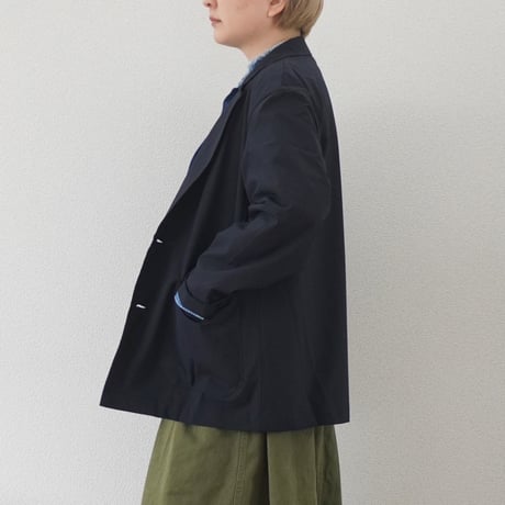 ＊ユニセックス＊LA MOND-ラモンド-STRETCH TAILORED JACKET/LM-O-100-PR ネイビーブラック