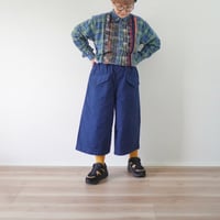 2色＊ユニセックス＊TIGRE BROCANTE-ティグルブロカンテ-バックサテンカーゴキュロットパンツ
