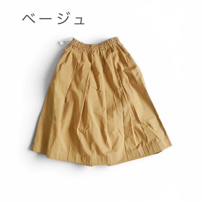 2色＊レディース＊Linen ya-リネンヤ-タックスカート/ライトブルー