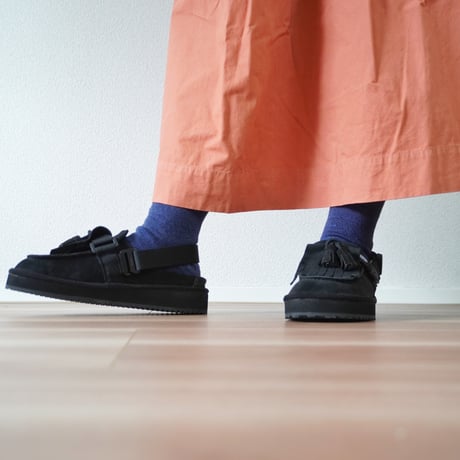 再入荷2色＊ユニセックス＊SHAKA-シャカ-SK-296 SHAKA 2way キルトタッセル ミュール サンダル MOC MULE TASSEL SUEDE /ブラック、マロン