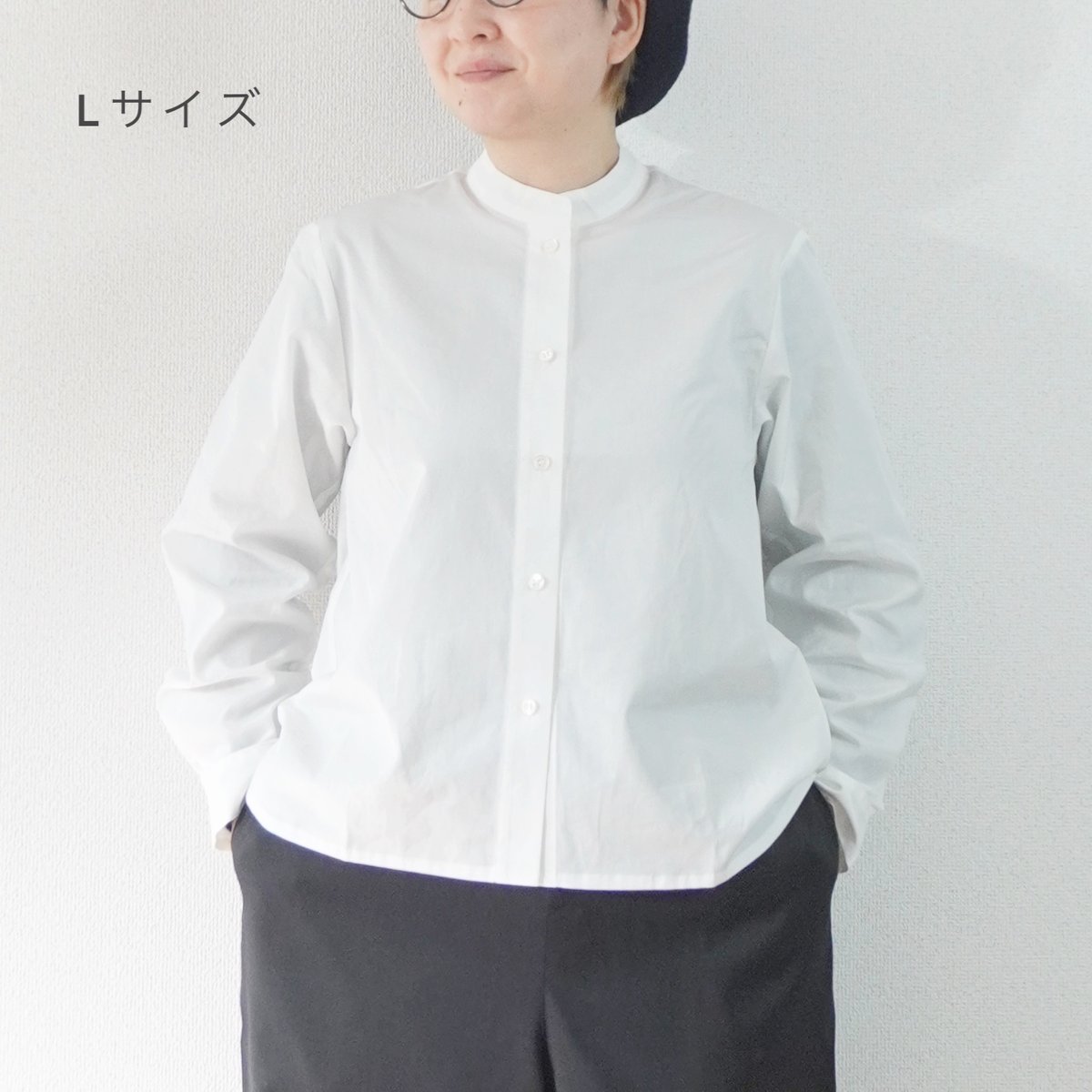 5/5まで値下げ‼️新品　リネンヤ　リネンスタンドカラーシャツ　ブラウス fit=scale-down,w=1200