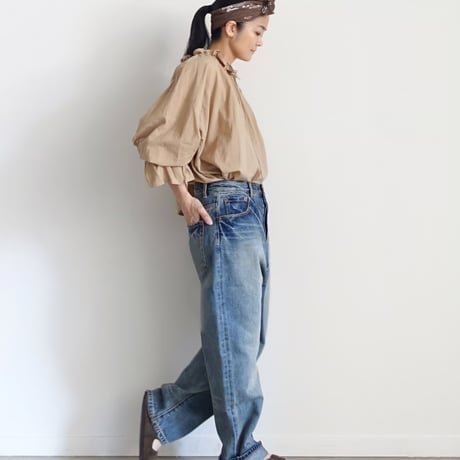 再入荷＊レディース＊ichi-イチ- Denim Sarrouel Pants デニムサルエルパンツ/A : LIGHT 201141