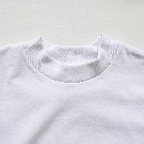 2色＊ユニセックス＊LA MOND-ラモンド-DRAWST MOCK NECK COTTON LONGTEE LM-C-207-CT