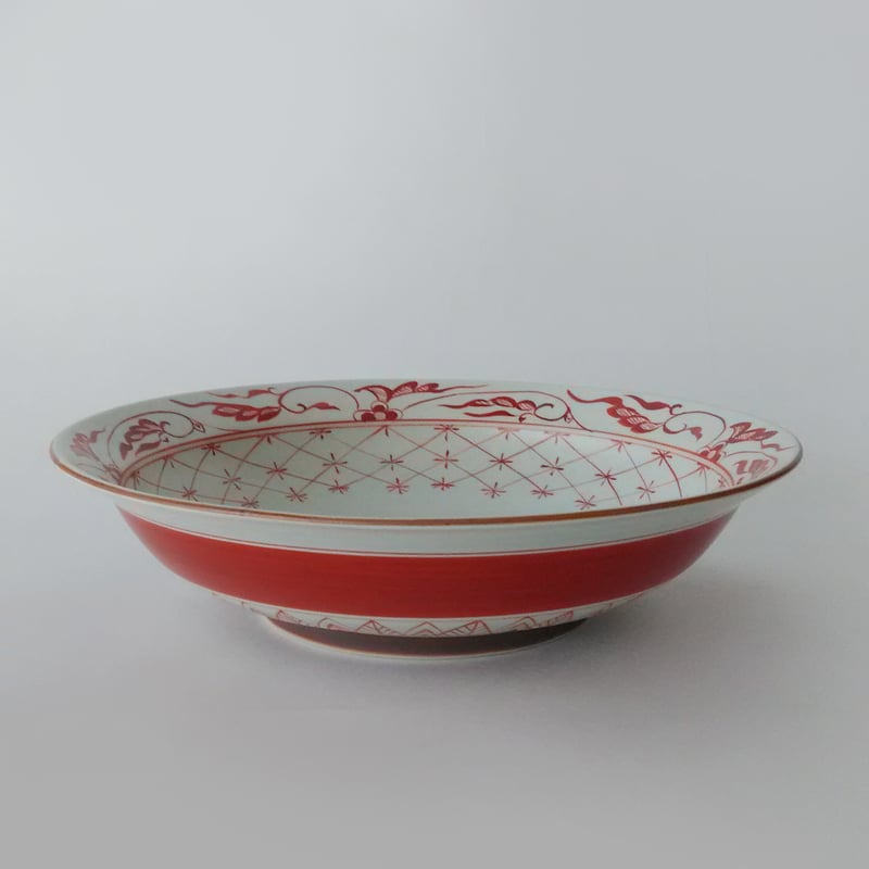 赤絵平鉢7寸半 | ギャラリーにしかわ