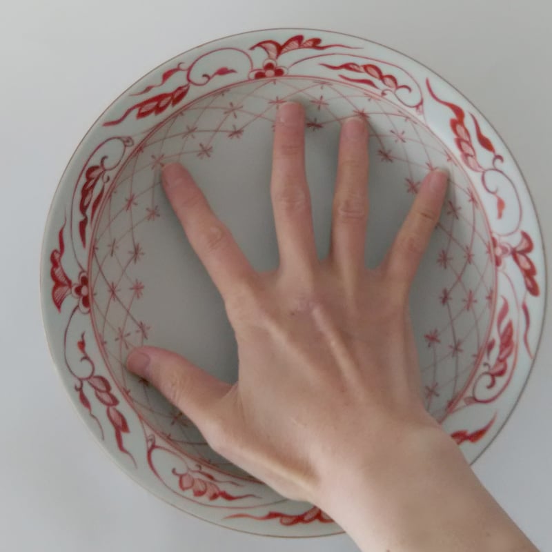 赤絵平鉢7寸半 | ギャラリーにしかわ