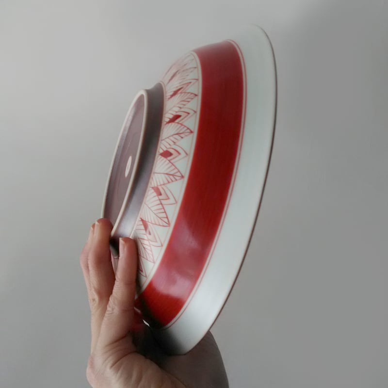 赤絵平鉢7寸半 | ギャラリーにしかわ