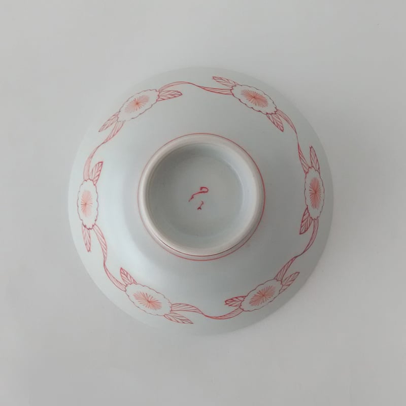 赤絵連花文飯碗 | ギャラリーにしかわ