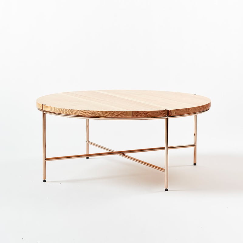 M*M様 天然木 コーヒーテーブル 丸テーブル 木製 直径59.5cm MASS Series 900 Coffee Table -Natural Wood & C