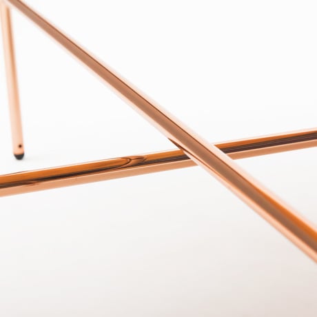 MASS Series 900 Round Table -Natural Wood & Copper Frame-