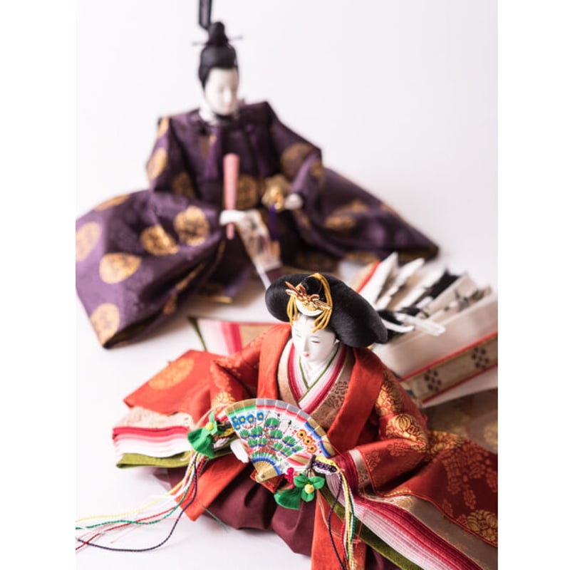 京十番親王飾「小葵地浮線の丸文錦」 | 桂雛／小佐畑人形店