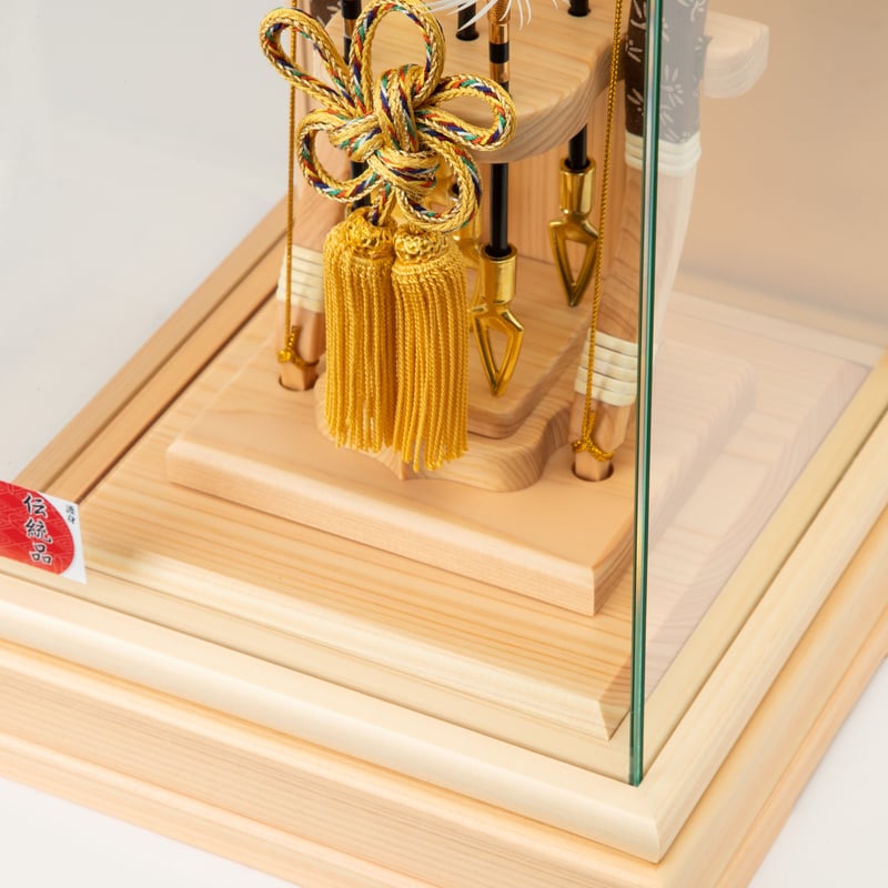 檜」パノラマケース破魔弓飾り | 桂雛／小佐畑人形店